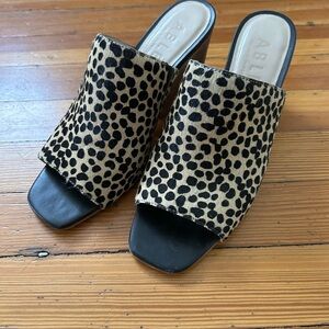 ABLE Women's Leopard Print Slide Sandals